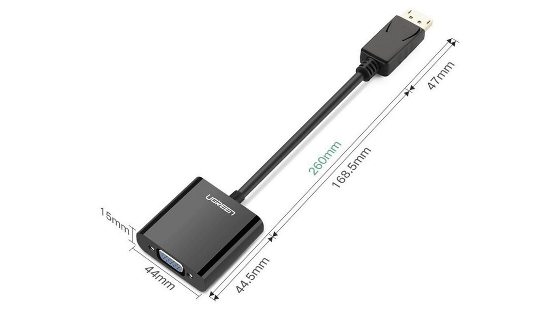 Dây cáp chuyển đổi DISPLAY PORT to VGA UGREEN