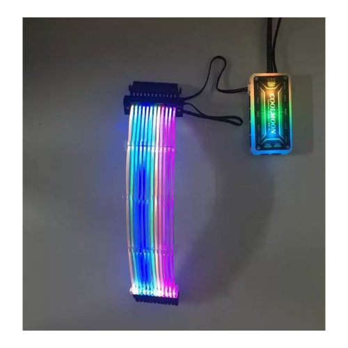 Dây Nguồn Nối Dài Coolmoon 24 Pin Mainboard Led RGB - Đồng Bộ Hub, Cắm Cổng Fan