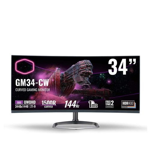 Màn Hình Cong Cooler Master GM34-CW (34inch/VA/UWQHD/144Hz/FreeSync/G-Sync)