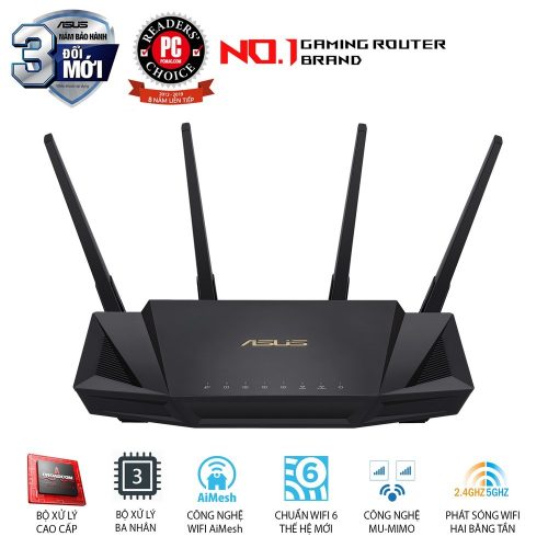 Bộ phát Wifi có thể mở rộng ASUS RT-AX58U (Black)