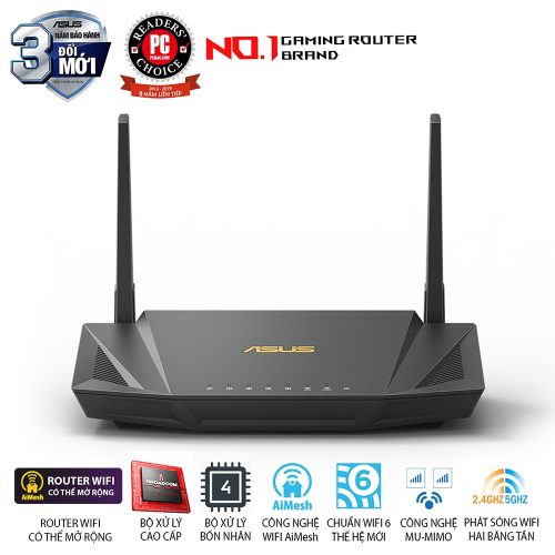 Bộ phát Wifi ASUS RT-AX56U (Black)