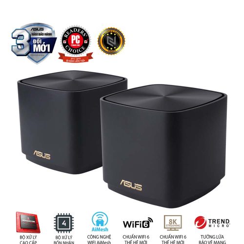 Bộ phát Wifi ASUS ZenWiFi Mini XD4 AX Black (2PK)