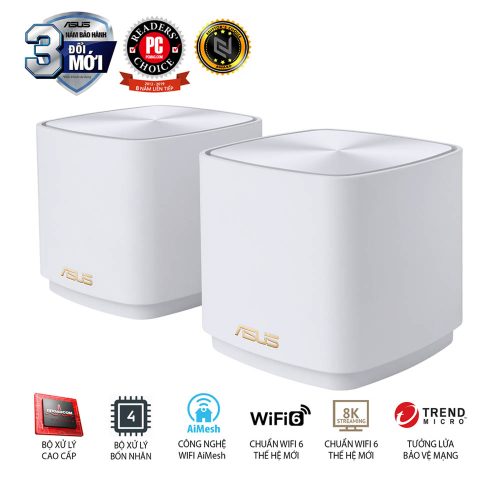 Bộ phát Wifi ASUS ZenWiFi Mini XD4 AX White (2PK)