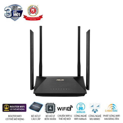 Bộ phát Wifi ASUS RT-AX53U (Black)