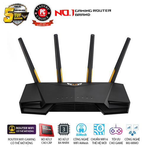 Bộ phát Wifi ASUS TUF GAMING AX3000 (Black)