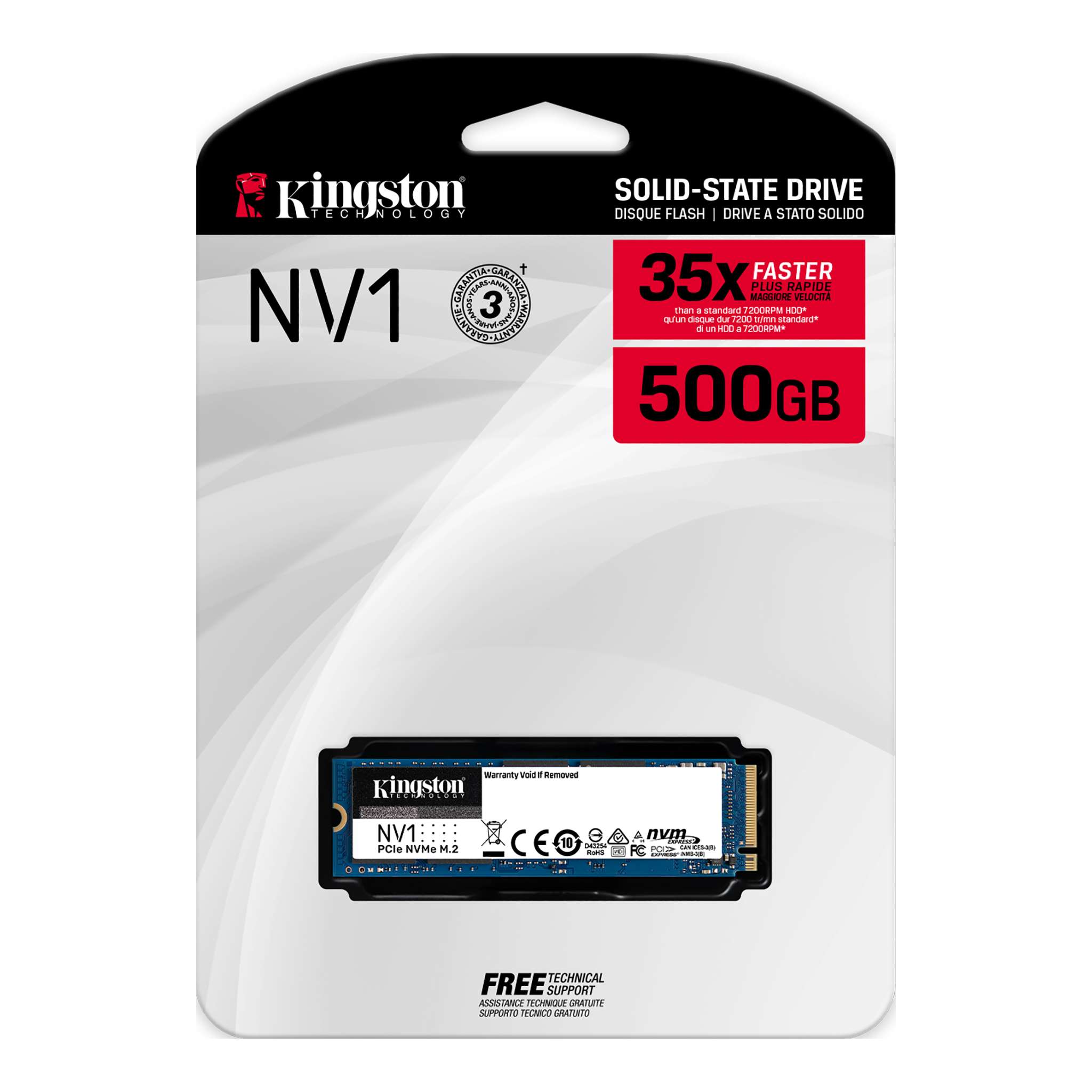 SSD Kingston M.2 500GB SNVS/500G