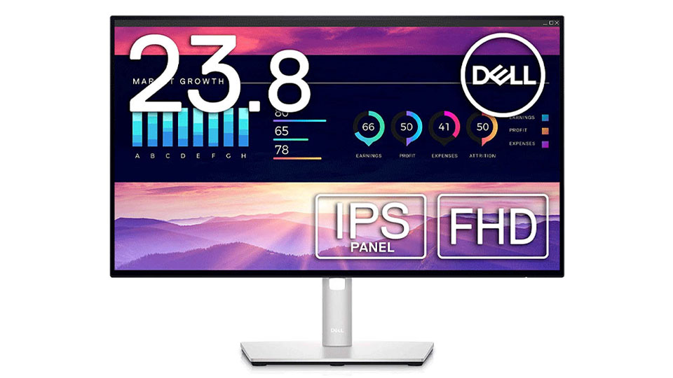 Màn hình Dell U2422H 24inch thiết kế viền mỏng ấn tượng