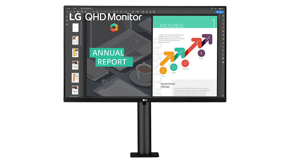 Màn hình LG Ergo 27QN880-B 27inch kết nối phong phú