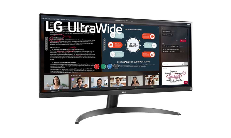 Thiết kế của Màn hình LG UltraWide 29WP500-B.ATV hiện đại