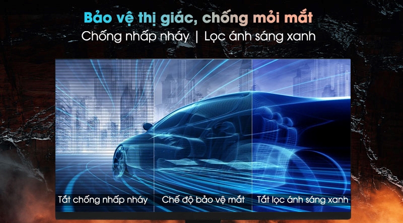 Tích hợp bộ lọc ánh sáng xanh và khả năng điều chỉnh màu sắc