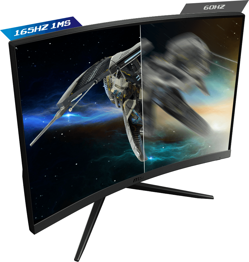 Tần số quét 165hz cùng thời gian phản hồi 1ms