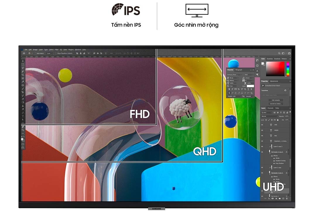 Độ phân giải UHD và tấm nền IPS