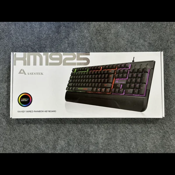 Combo Phím Chuột ASESTEK KM1925 Black LED RGB (Có dây)