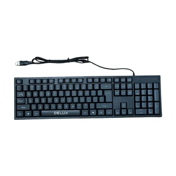 Bàn phím máy tính Delux K6820 có dây – 104 key – Đen