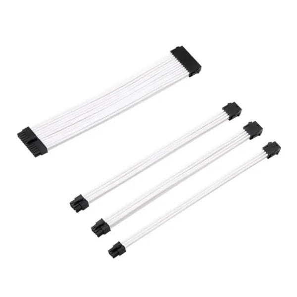 Bộ dây cáp nối dài nguồn Jungle Leopard 250mm – Trắng