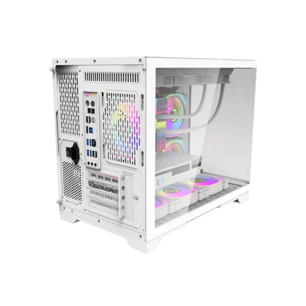 Vỏ Case AIGO AQUARIUM ARC1 WHITE (mATX, Kính Cong)
