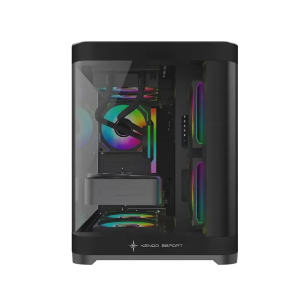 Vỏ Case KENOO ESPORT MK400 mATX Kính Cong Đen