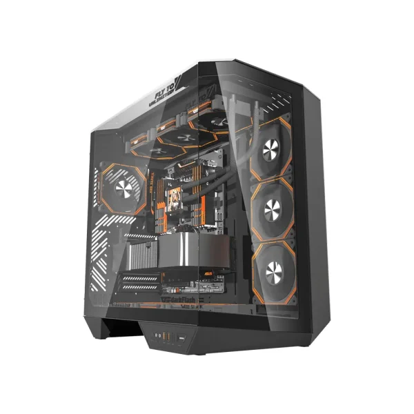 Vỏ Case DarkFlash DY470 ATX, USB 3.2 Type-C, màu đen