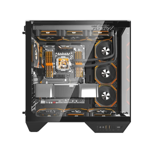 Vỏ Case DarkFlash DY470 ATX, USB 3.2 Type-C, màu đen