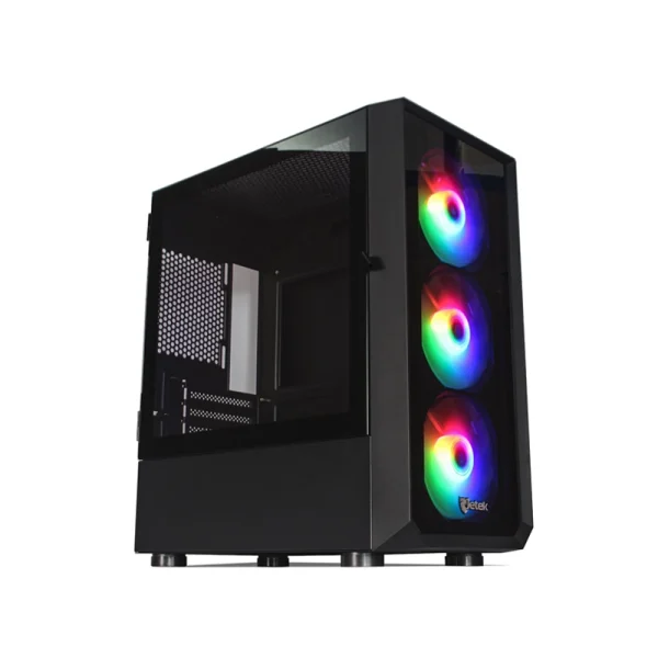 Vỏ Case Jetek Squid X3 Black | M-ATX, 3 Fan RGB