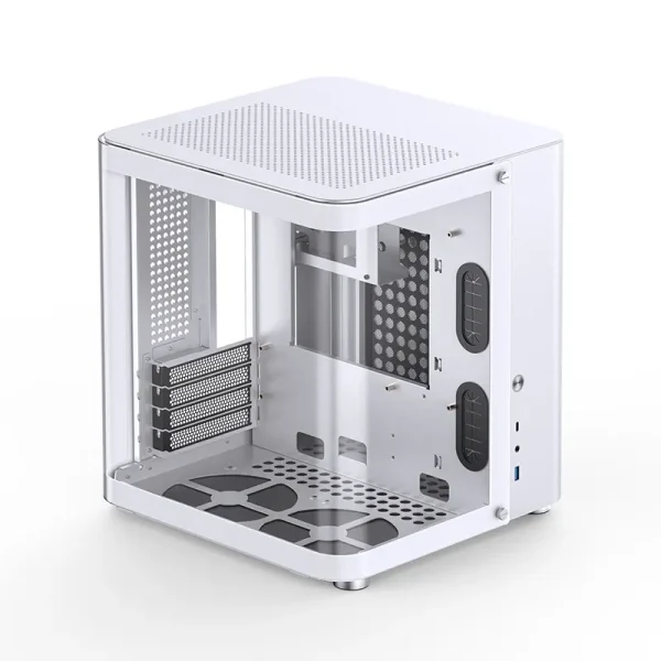 Vỏ case Jonsbo TK-1 White | mATX, Mid Tower – Trắng