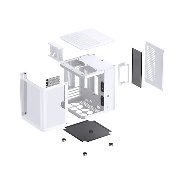 Vỏ case Jonsbo TK-1 White | mATX, Mid Tower – Trắng