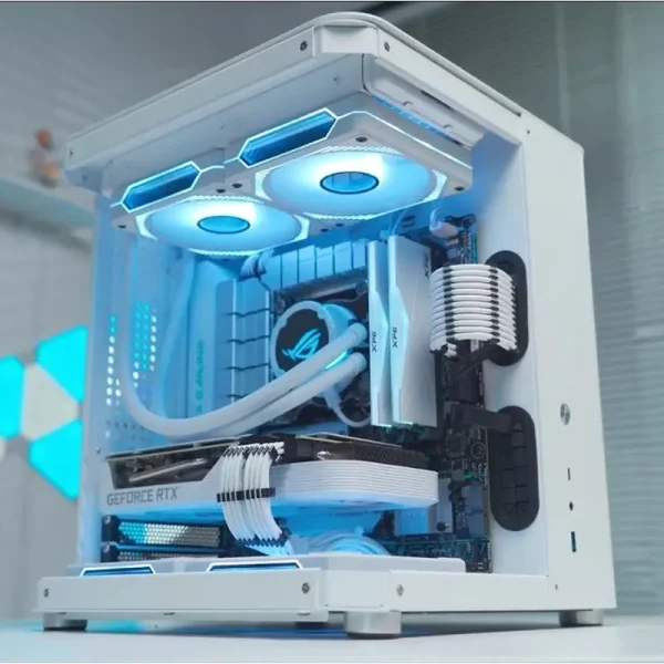 Vỏ case Jonsbo TK-1 White | mATX, Mid Tower – Trắng