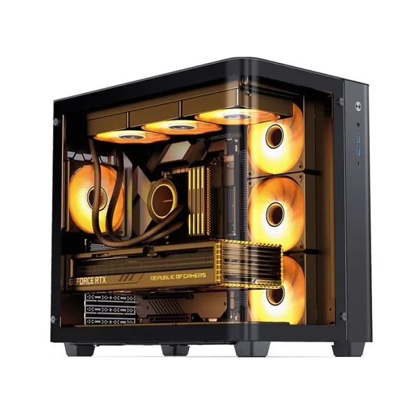 Vỏ Case JONSBO TK-3 BLACK (ATX/Mid Tower/Kính Cong Vô Cực)