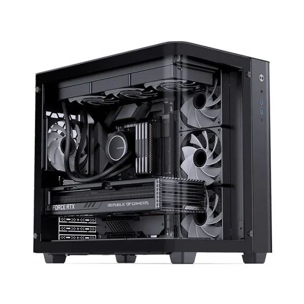 Vỏ Case JONSBO TK-3 BLACK (ATX/Mid Tower/Kính Cong Vô Cực)