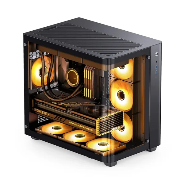 Vỏ Case JONSBO TK-3 BLACK (ATX/Mid Tower/Kính Cong Vô Cực)