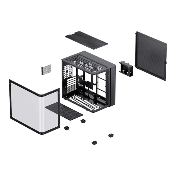 Vỏ Case JONSBO TK-3 BLACK (ATX/Mid Tower/Kính Cong Vô Cực)