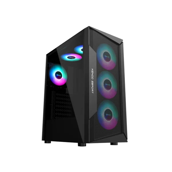Vỏ case KENOO ESPORT AF310 3F | ATX, 3 Fan RGB, Black