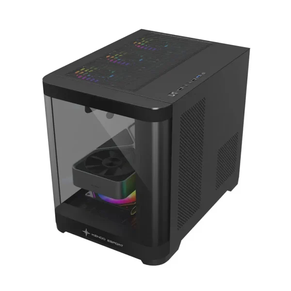 Vỏ Case KENOO ESPORT MK400 mATX Kính Cong Đen