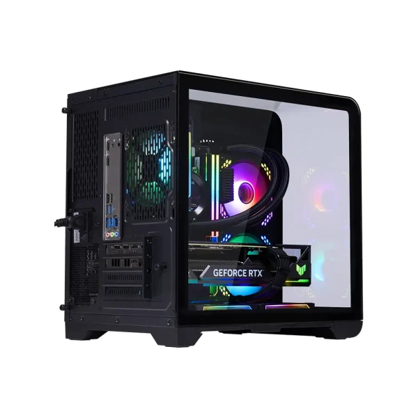 Vỏ Case MIK BARBATOS M Black, (mATX/Kính 3 mặt/Có LCD)