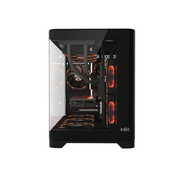 Vỏ Case MIK FOCALORS M Black Kính Cong mATX