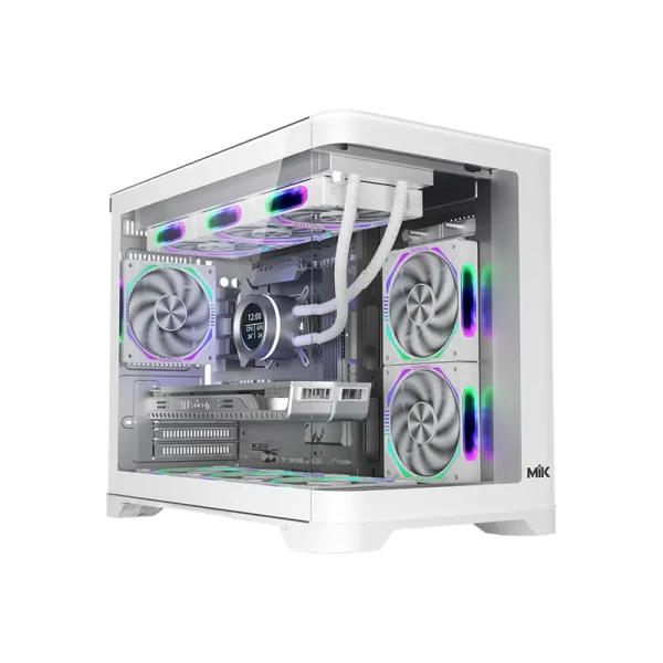 Vỏ Case MIK FOCALORS M White (M-ATX/Mid Tower/Kính cong)