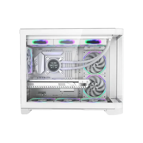 Vỏ Case MIK FOCALORS M White (M-ATX/Mid Tower/Kính cong)
