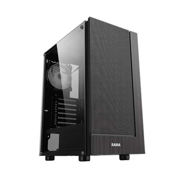 Vỏ Case SAMA 3301 Black (ATX/Mid Tower/3 Fan RGB)