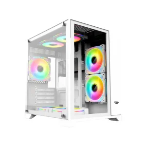 Vỏ Case VSP Aquanaut Pro Gaming X2 White | M-ATX/Mid Tower