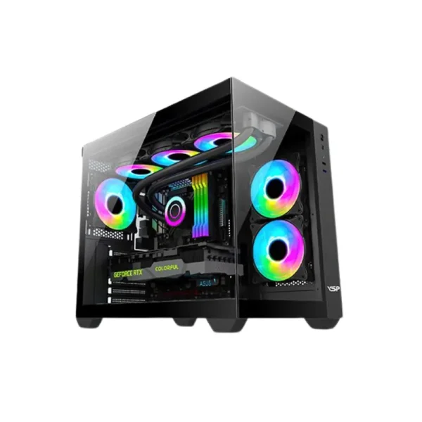 Vỏ Casse VSP Gaming Aquanaut X4 | ATX, Mid Tower, Đen