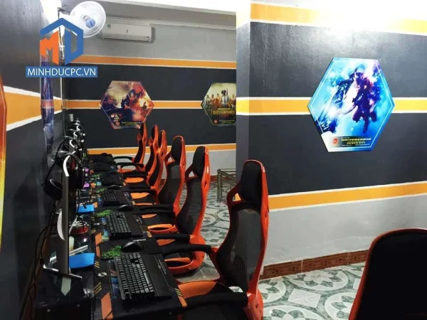 Dàn máy sử dụng CPU i3-9100. 8Gb, GTX1050Ti, Mor 27