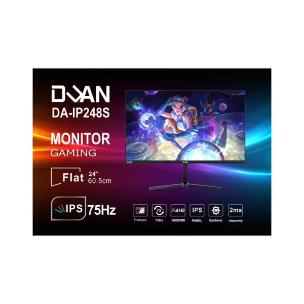 Màn hình DUAN DA-IP248S | 24 inch/IPS/75Hz/FHD/Phẳng/Đen