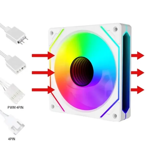 Fan Case Jungle Leopard 6 Pro White (Led ARGB, Sync Mainboard, Hub)