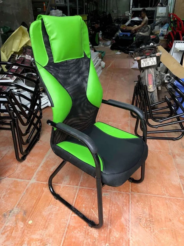 Ghế chơi game Cyber tay sắt lưng lưới