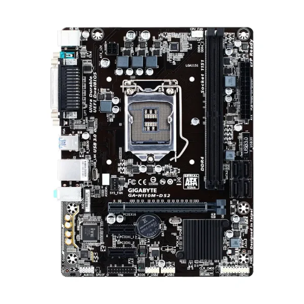 Mainboard GIGABYTE H110M-DS2 LGA 1151 cũ bóc máy nguyên zin