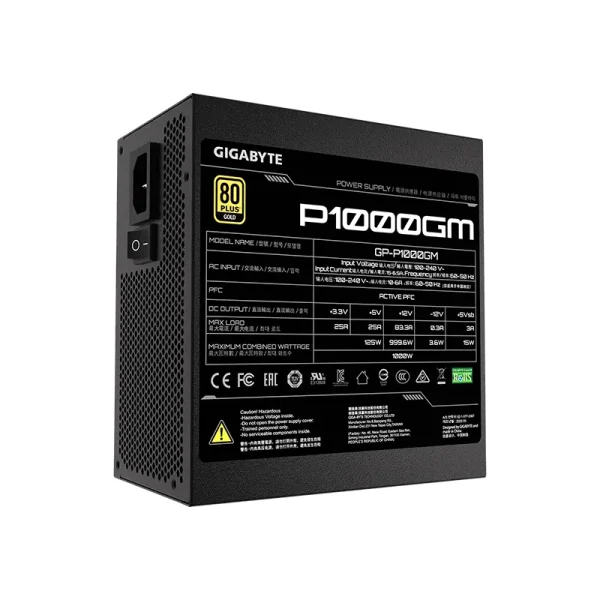 Nguồn GIGABYTE GP-P1000GM 1000W 80 Plus Gold – Black