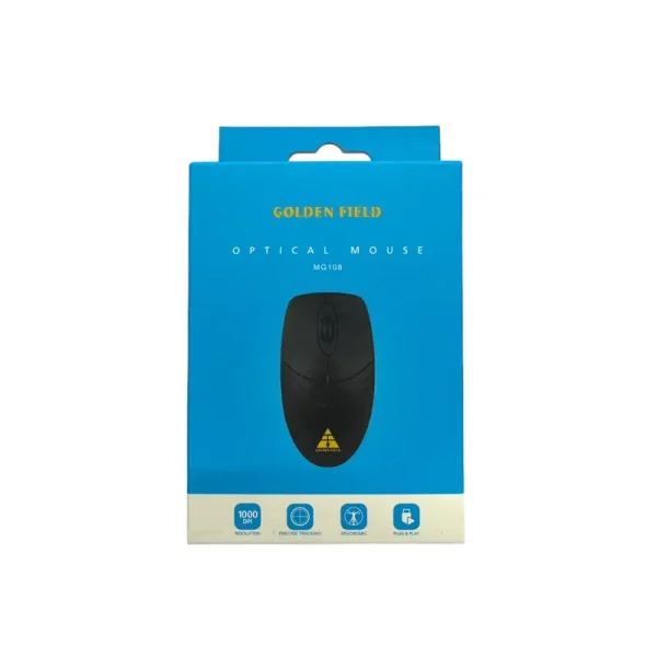 Chuột có dây Golden Field MG108 USB (Màu đen)