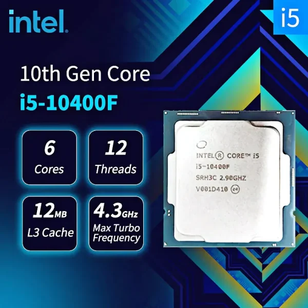 CPU Intel Core i5-10400F (2.9GHz turbo up to 4.3Ghz, 6 nhân 12 luồng)