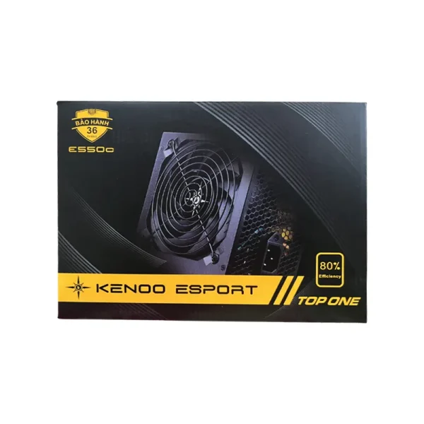 Nguồn KENOO ESPORT E550C 550W (ATX, Cáp dẹt, Màu đen)