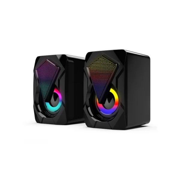 Loa máy tính LEERFEI E-1046 mini digital speaker LED RGB